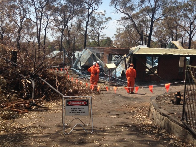 Asbestos Removal Following Bush Fire