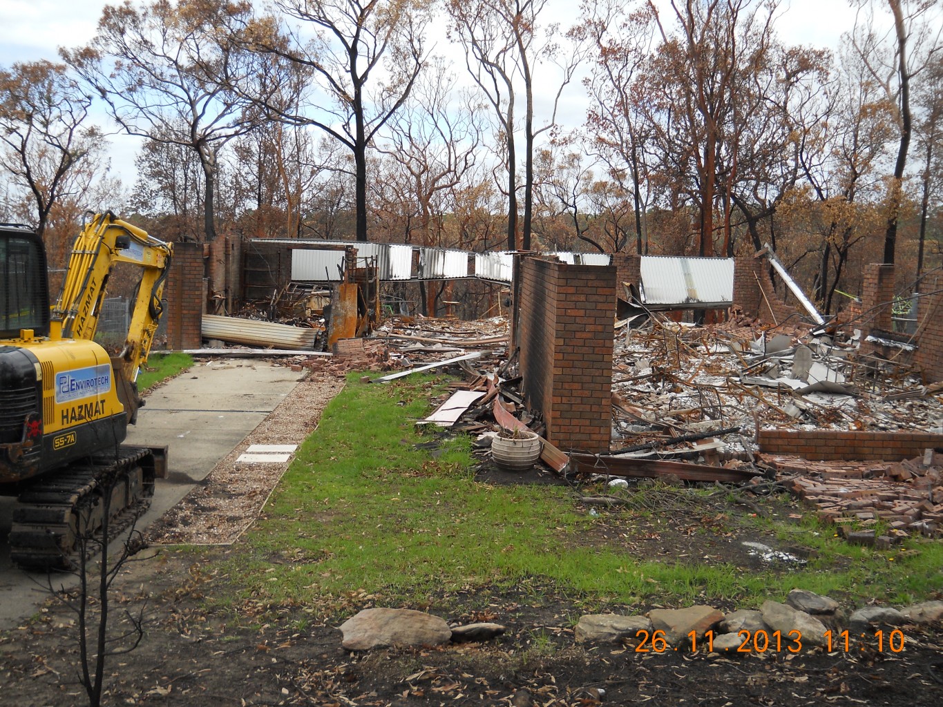 Fire Damaged House Excavation, Demolition And Removal